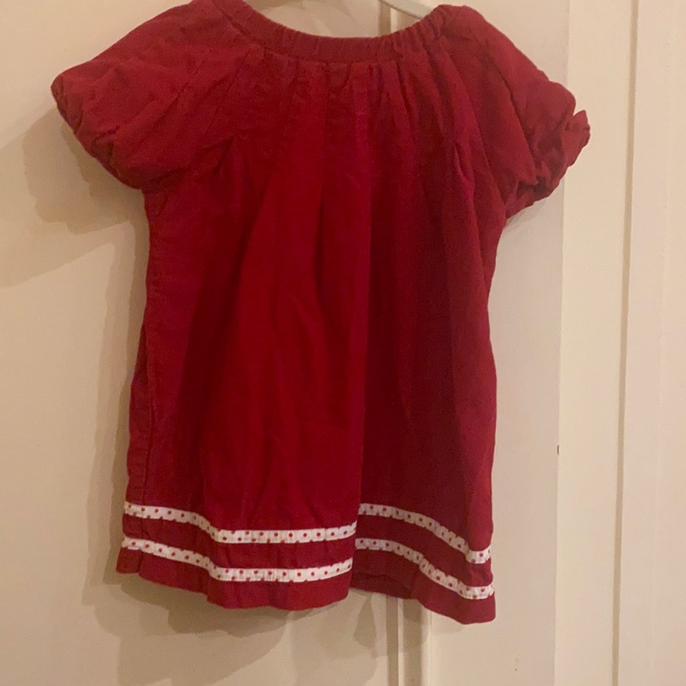 Red corduroy Bella Bliss Dress 2T